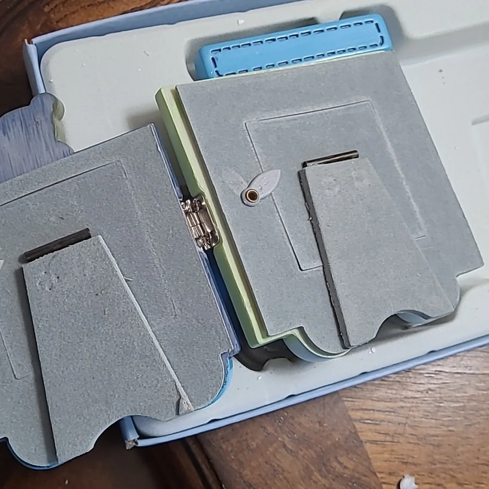 NWT! Blue and Green Train Tri-Folding New Baby Photo Frame